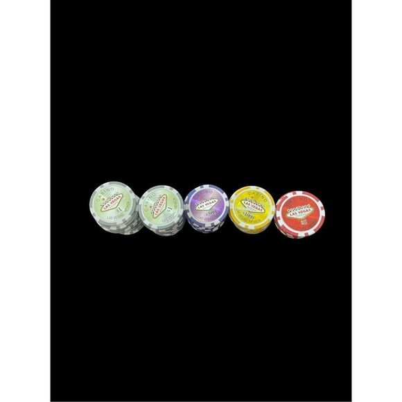 Las Vegas Casino Chips - Green 30, Purple 10, Red 10, Yellow 10 - Picture 3 of 13